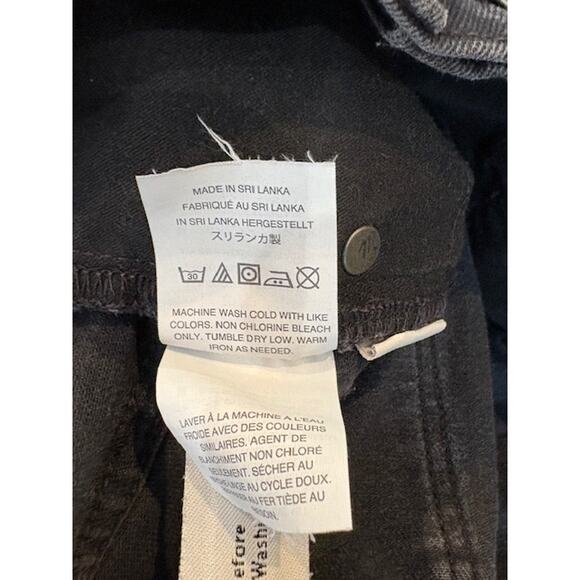 Madewell High-Rise Denim Shorts Button-Front Edition in Faded Black Wash – Sz 24 - Picture 6 of 6